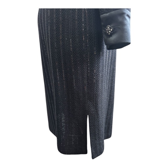 ST JOHN Evening Collection black dress sparkly professional belted women’s 2 NWT - Picture 9 of 17